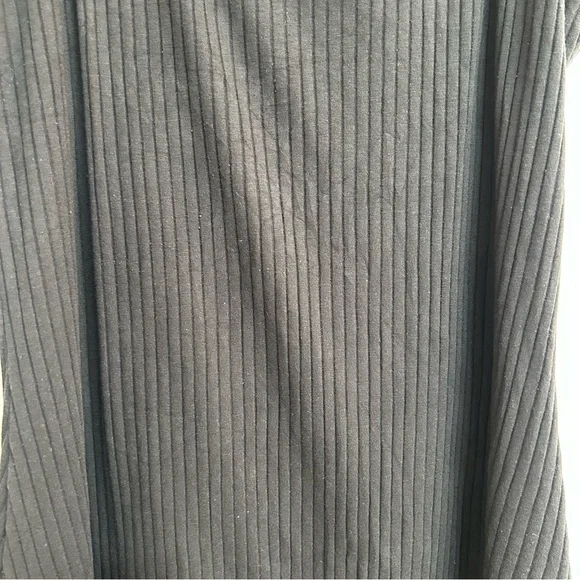Divided Black Ribbed Dress - Picture 6 of 12